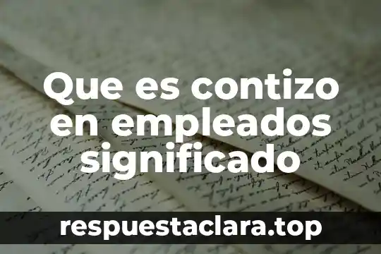 Que es el creer en el destino significado 4 Que es contizo en empleados significado