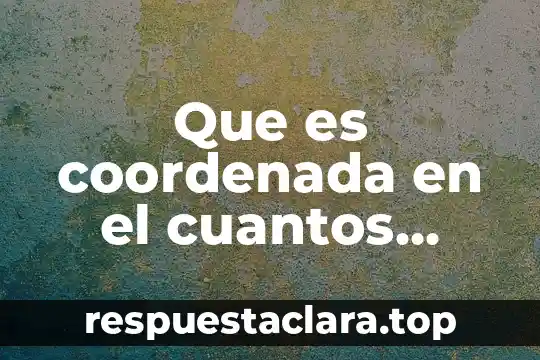 Que es un cms tipos 3 Que es coordenada en el cuantos tipos hay