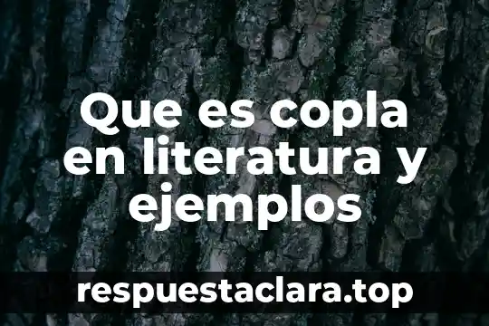 Que es una copla significado para niños de primaria 4 Que es copla en literatura y ejemplos