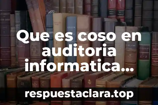 Qué es objetivos de auditoria de sistema 7 Que es coso en auditoria informatica ppt