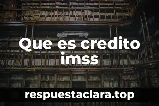 Que es credito imss