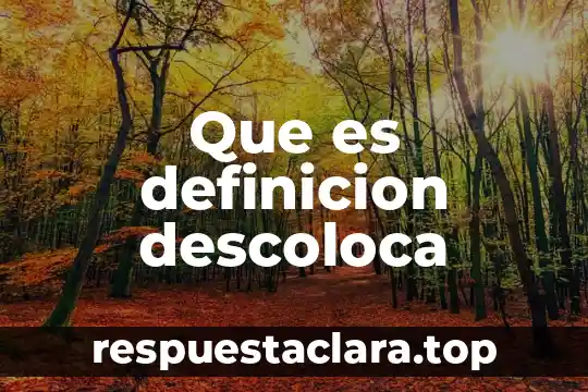 Que es definicion descoloca