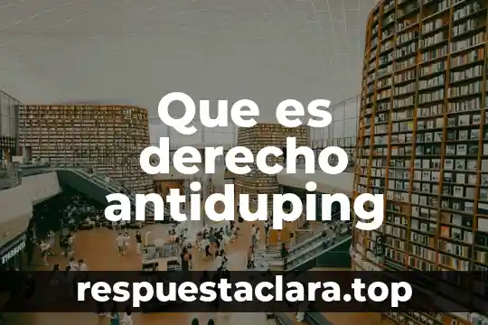 Que es derecho antiduping