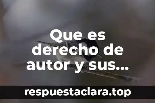 Que es derecho de autor y sus movimientos
