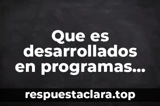 Que es desarrollados en programas cad