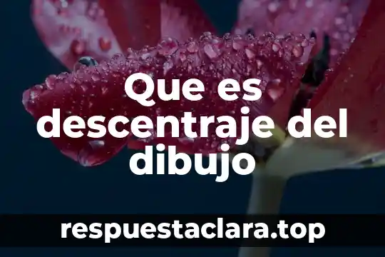 Que es descentraje del dibujo