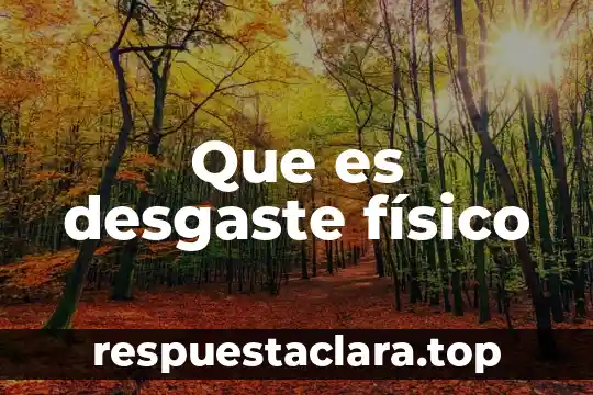 Que es desgaste físico
