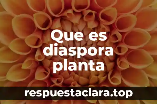 Que es diaspora planta