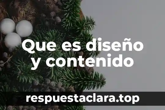 Que es diseño y contenido