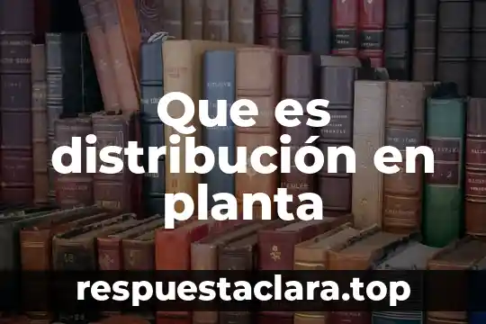 Que es distribución en planta