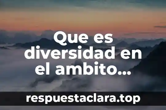 Que es diversidad en el ambito educativo