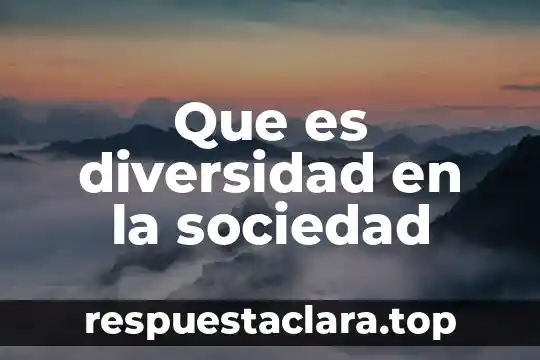 Que es un sociedad industrializada 6 Que es diversidad en la sociedad