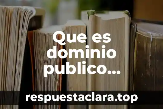 Que es dominio publico hidraulico