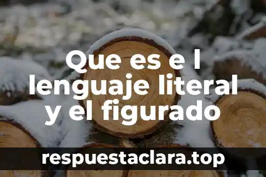 Que es literal significado 7 Que es e l lenguaje literal y el figurado