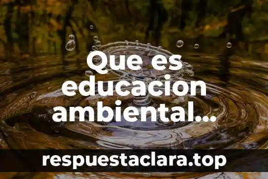 Que es educacion ambiental definicion