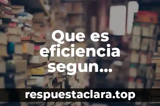 Que es eficiencia segun termodinamica
