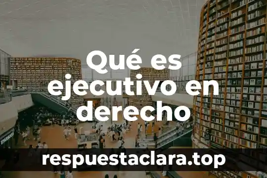 Qué es ejecutivo en derecho