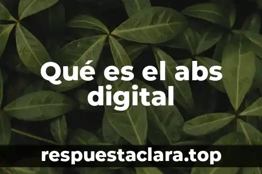 Qué es el abs digital