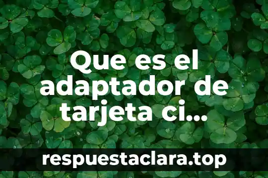 Que es una c antes del nombre 5 Que es el adaptador de tarjeta ci samsung