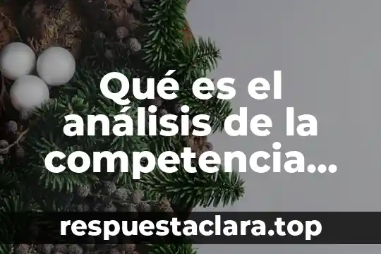 Qué es el análisis de la competencia definición