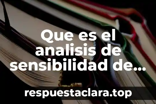 Que es el analisis de sensibilidad de riesgo