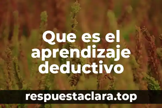 Que es el metodo unductivo y deductivo 4 Que es el aprendizaje deductivo