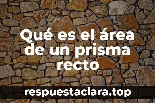 Que es el pensamiento cientifico segun autores 6 Qué es el área de un prisma recto