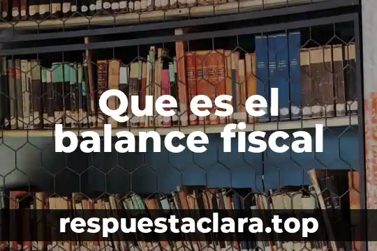 Que es el balance fiscal