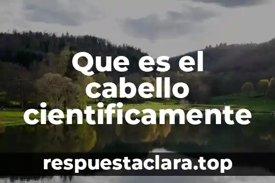 Que es el cabello cientificamente