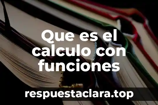 Que es el calculo con funciones