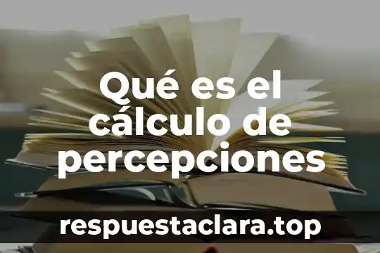 Qué es el cálculo de percepciones