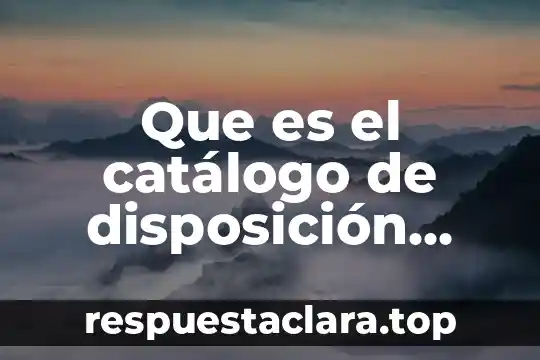 Que es una exposición y un ejemplo documental 3 Que es el catálogo de disposición documental