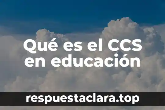 Qué es el CCS en educación