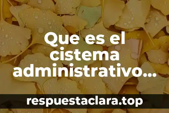 Qué es la ingeniería gestión empresarial 7 Que es el cistema administrativo empresarial