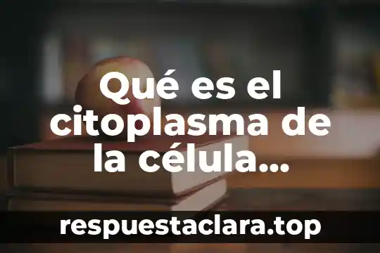 ¿Qué es la célula vegetal y animal? 5 Qué es el citoplasma de la célula vegetal