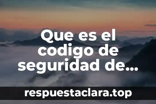 Que es el codigo de seguridad de millavero icloud