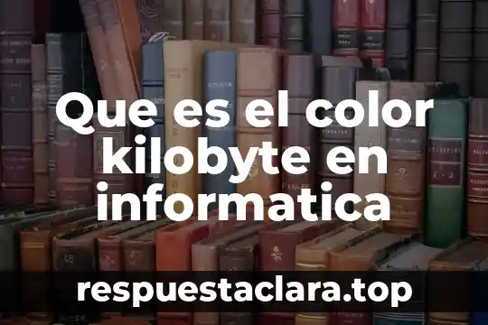 Que es el color kilobyte en informatica