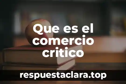 Que es el comercio critico