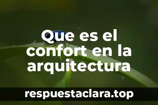 Que es abstracto en arquitectura 6 Que es el confort en la arquitectura