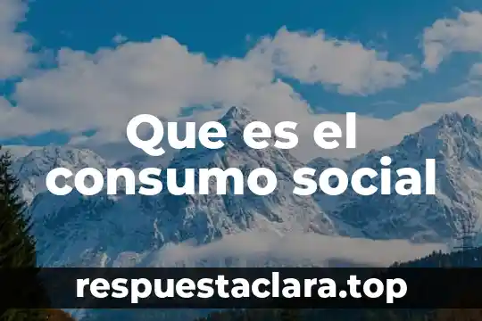 Que es el nombre social 7 Que es el consumo social