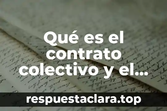Qué es el contrato colectivo y el contrato individual