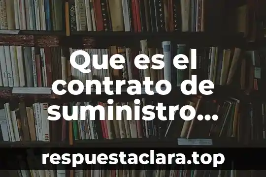 Organismo internacional que es 7 Que es el contrato de suministro internacional