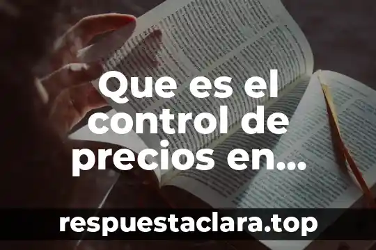 Que es el control de precios en panama