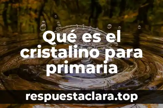 Qué es el cristalino para primaria