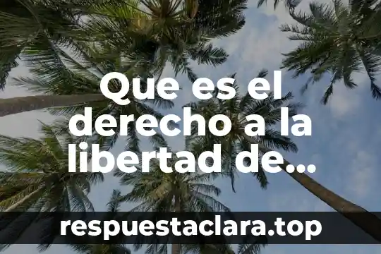 Que es el derecho a la libertad de religion