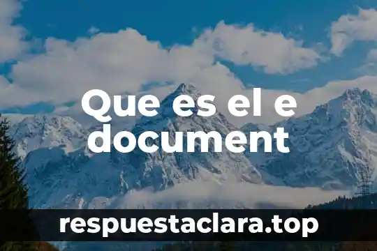 Que es el e document