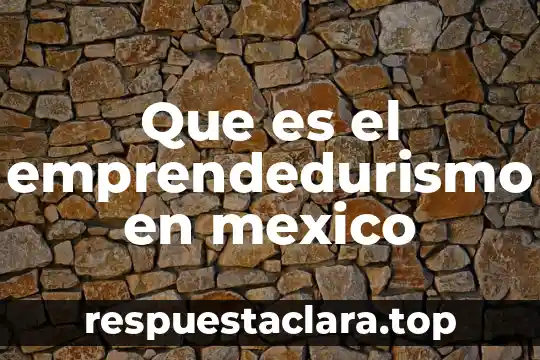 En su concepto que es emprendedurismo 4 Que es el emprendedurismo en mexico