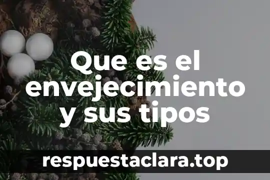 Que es el envejecimiento y sus tipos