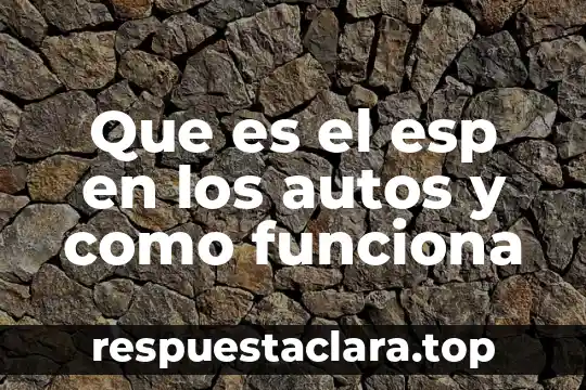 Que es el esp en los autos y como funciona