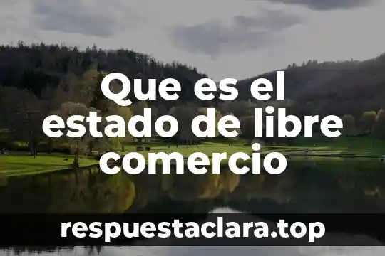 Que es el estado de libre comercio